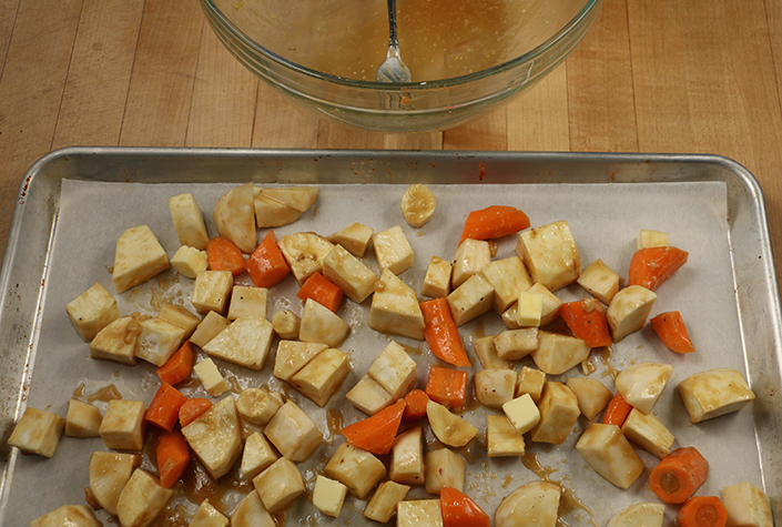 Miso Maple Roasted Root Vegetables by Early Morning Farm CSA
