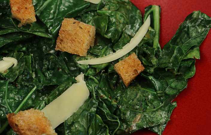 Grilled Kale Caesar
