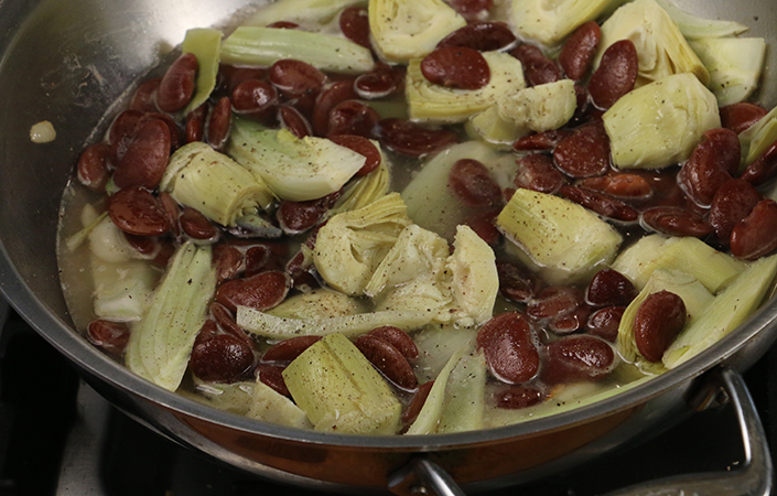 Braised Fennel with Artichokes & Heirloom Lima Beans by Early Morning Farm CSA