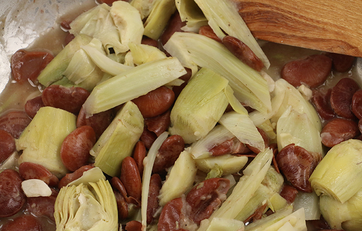 Braised Fennel with Artichokes & Heirloom Lima Beans