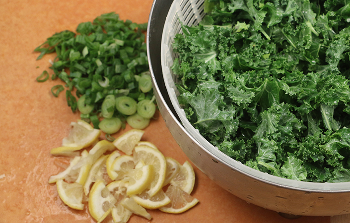 Spicy Kale with Lemon by Early Morning Farm CSA