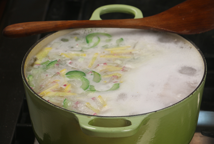 Summer Vegetable Miso Noodle Soup