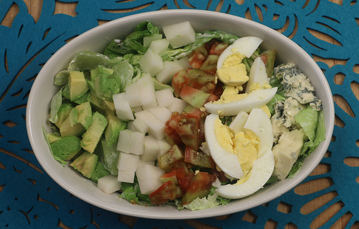Vegetarian Cobb Salad with Creamy Dill Dressing