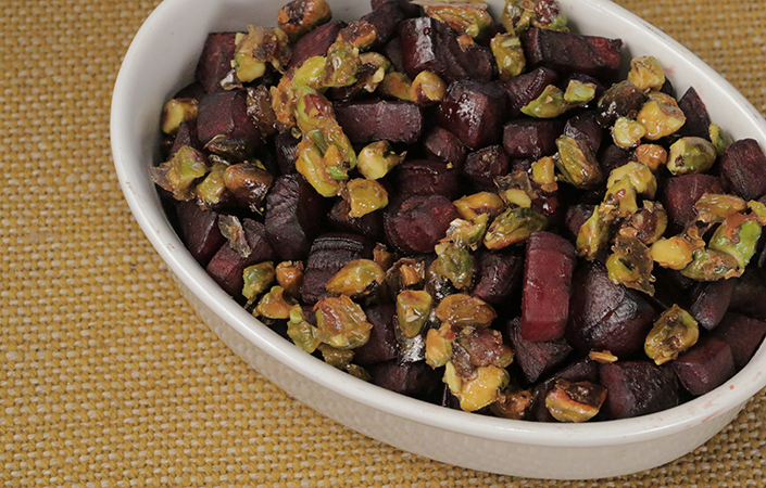 Roasted Beets with Candied Pistachios
