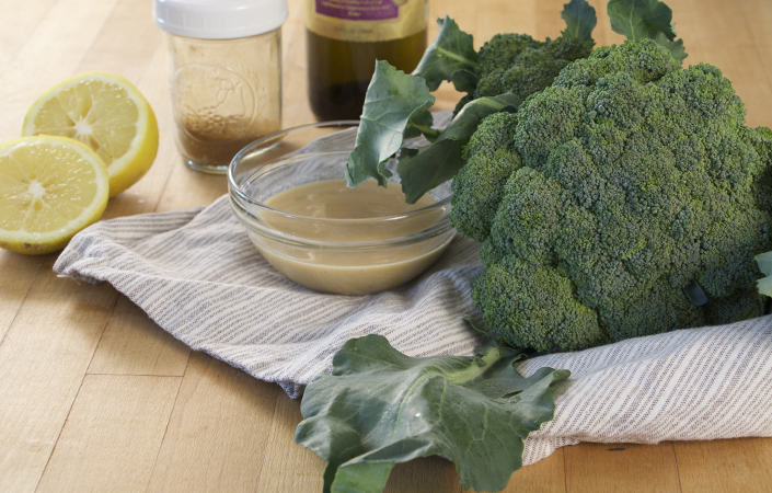 Grilled Broccoli with Tahini Sauce