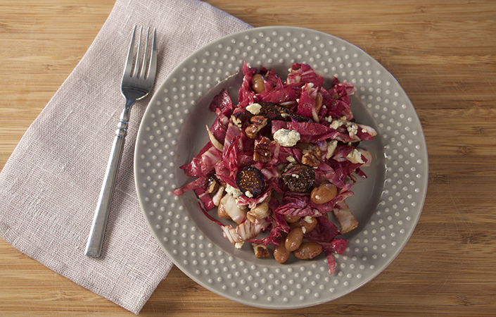 Radicchio Cranberry Bean Salad with Figs