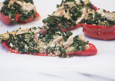 Peppers Stuffed with Greek Quinoa