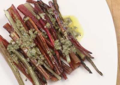 Grilled Swiss Chard Stems