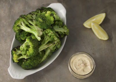 Grilled Broccoli with Tahini Sauce