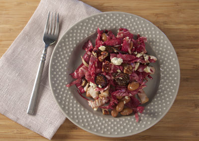 Radicchio Cranberry Bean Salad with Figs