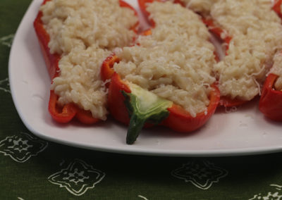 Risotto Stuffed Italian Sweet Peppers
