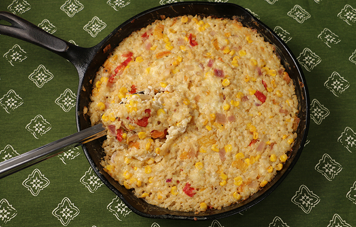 Rice, Corn, & Roasted Pepper Casserole