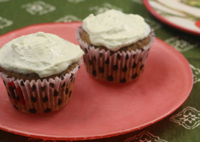 Zucchini Cupcakes with Lime Cream Cheese Frosting